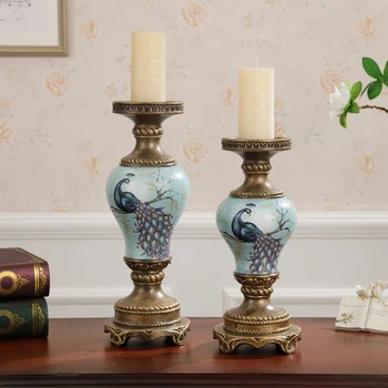 

The American Romantic Wedding Candle Holders ornaments retro table Home Furnishing home furnishings Crafts