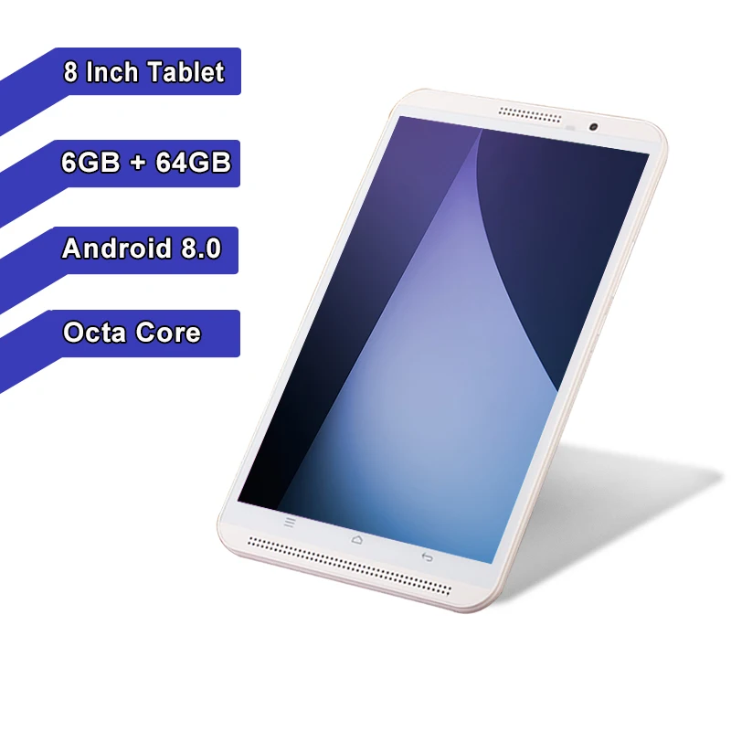 2019 new 8 inch tablet pc Android 8.0 octa core RAM 6GB ROM 64GB 1280*800 IPS Bluetooth GPS Dual SIM card 4G phone Smart phablet