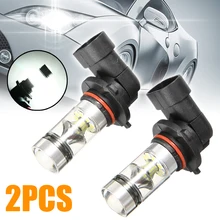 Mayitr 2 pçs 9005 hb3 9145 h10 100w led projetor nevoeiro condução lâmpada 6000k branco dc12v 100w