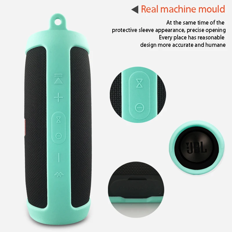 Wireless Speakers Protective Cover Portable Anti-scratch Anti-shock Silicone Cover For JBL Charge 3 Mountaineering Silicone Case