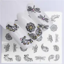 Летняя серия переводных наклеек для ногтей с изображением черной бабочки/кружева, переводные наклейки, фламинго, ананас, Русалка, украшение для ногтей