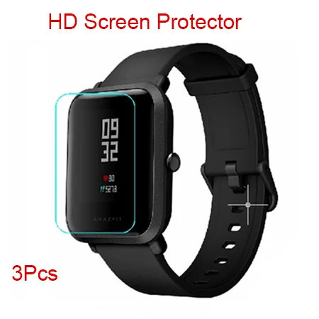 Ollivan HD Защитные пленки для Xiaomi Huami Amazfit Bip Молодежные умные часы защитная пленка умные аксессуары для Amazfit Bip - Цвет: 3 Pcs HD Film