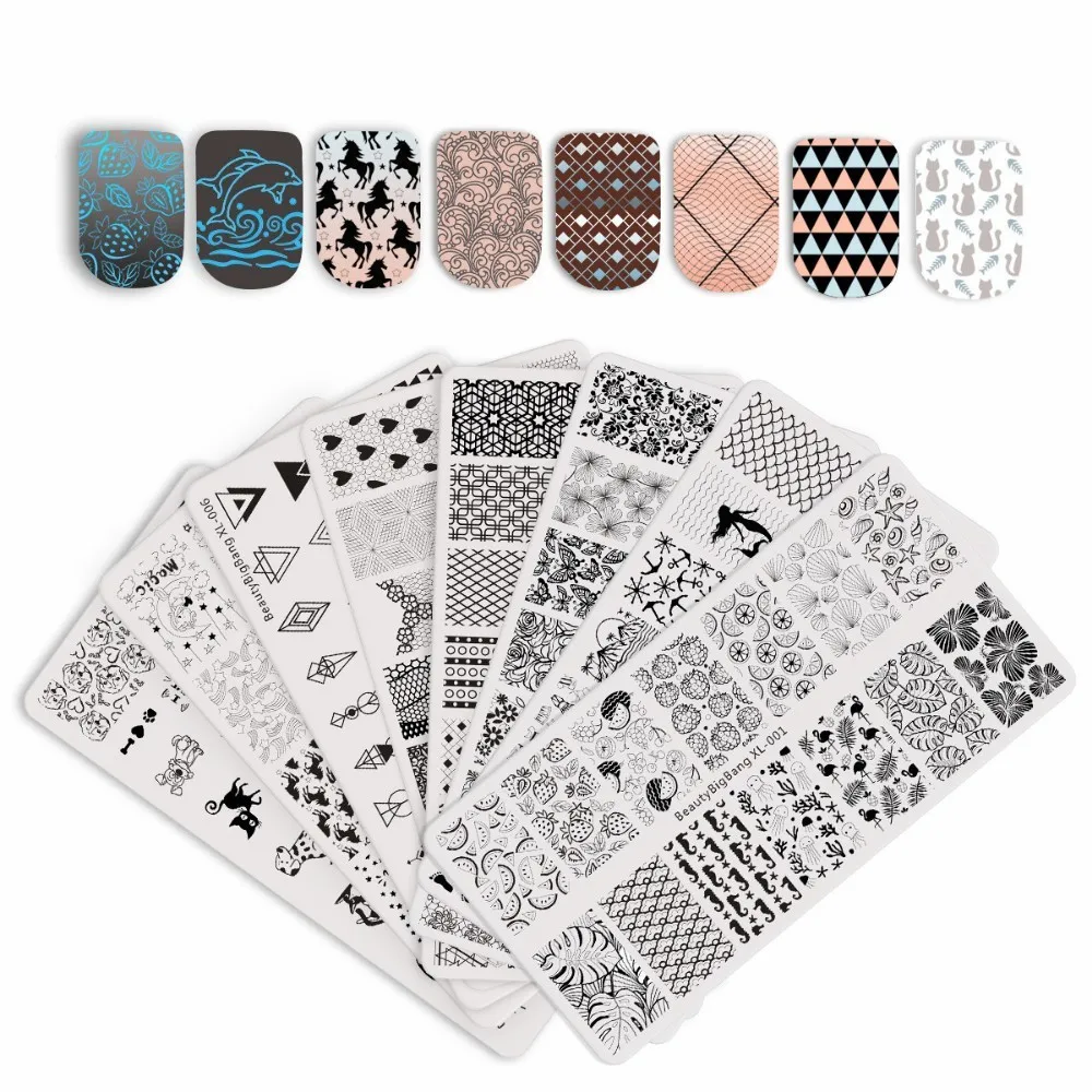 BeautyBigBang пластины для штамповки ногтей 6*12 см лист оболочки изображения штамп для штамповки ногтей Кошка Собака пластина шаблон для ногтей BBB XL-001