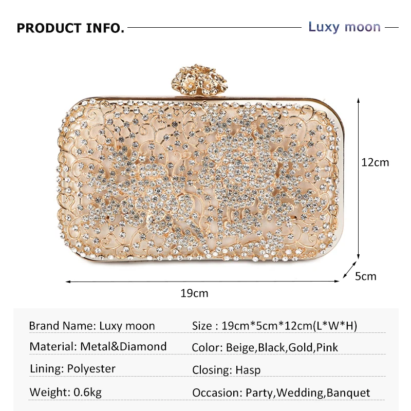 Luxy Moon Formal Clutches Size Information