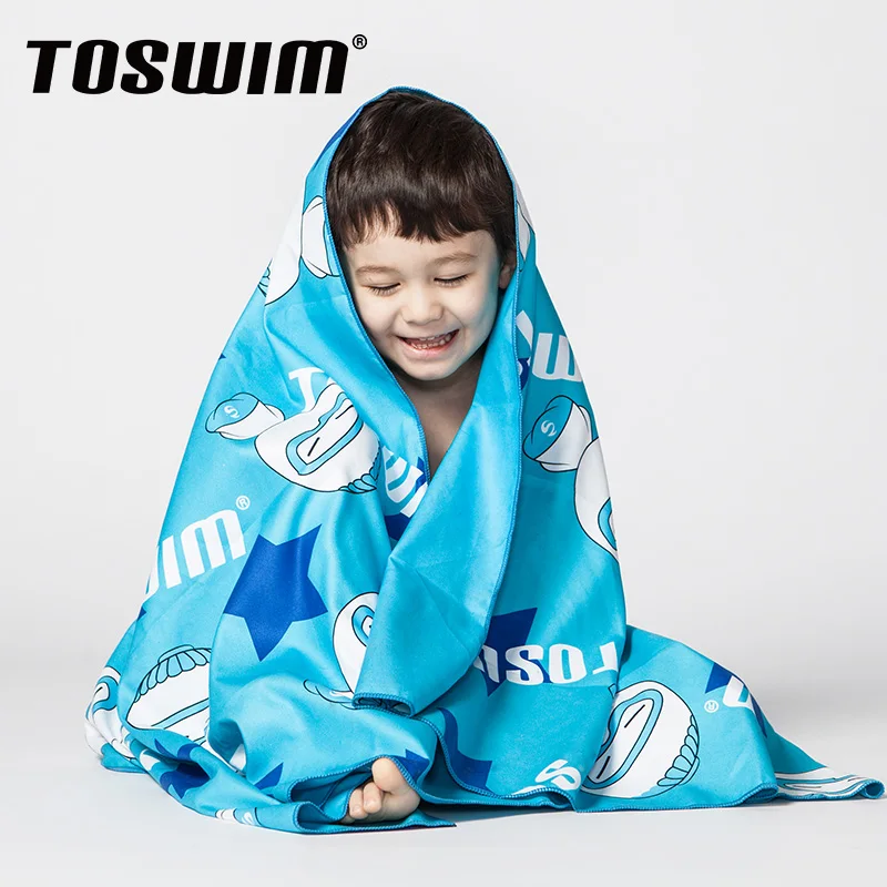 Toswim Children Waterproof Quick Dry Swimming Towel Microfiber Fabric