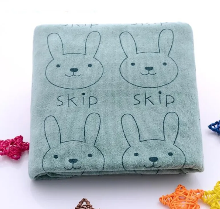 Cute Rabbit Soft Microfiber Baby Infant Newborn Absorbent Drying Washcloth Bath Towel Feeding Cloth toalha de banho