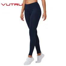 

Vutru Women Yoga Pants Sports Tights Navy Runinng Leggings Sports Fitness Slim Mesh V8LD099B