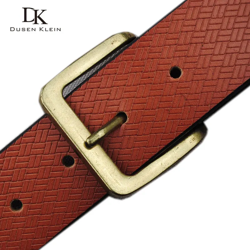 Vintage Leather Belt for Men Luxury Brand Fashion Designer Buckle Brown Belts Comfort Click wide ...