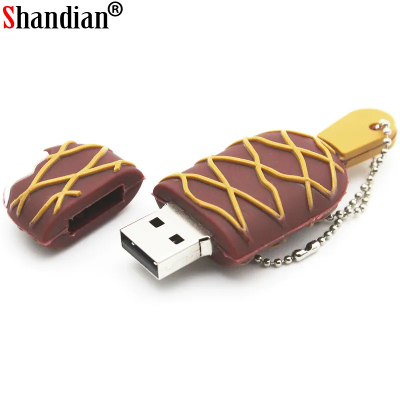 SHANDIAN, 5 стилей, милая Флешка с мороженым, usb флеш-накопитель, 4 ГБ, 8 ГБ, 16 ГБ, 32 ГБ, 64 ГБ, USB 2,0, карта памяти, u-диск, подарок