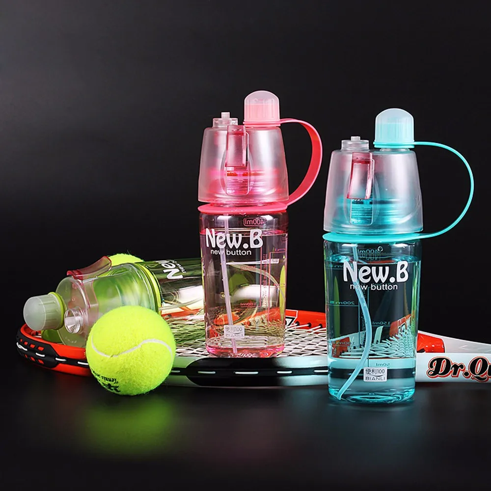 2021 New Creative Spray Water Bottle Portable Atomizing Bottles Outdoor
