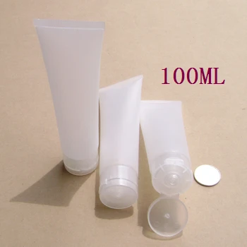 

100pcs/lot 100ml Travel Empty Clear Tube Cosmetic Cream Lotion Containers Refillable Bottles