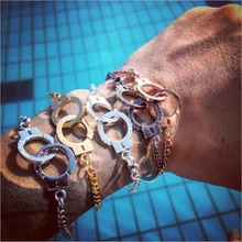 Mcllroy, звеньевая цепочка, браслет для мужчин, wo, нержавеющая сталь, с замком, связанный браслет, плоская цепочка, наручники, бижутерия для мужчин, ювелирное изделие на День святого Валентина