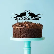 Аквалангисты Mr& Mrs фамилия персонализированные Свадебный торт Топпер украшения на заказ Дайвинг свадебный торт Топпер