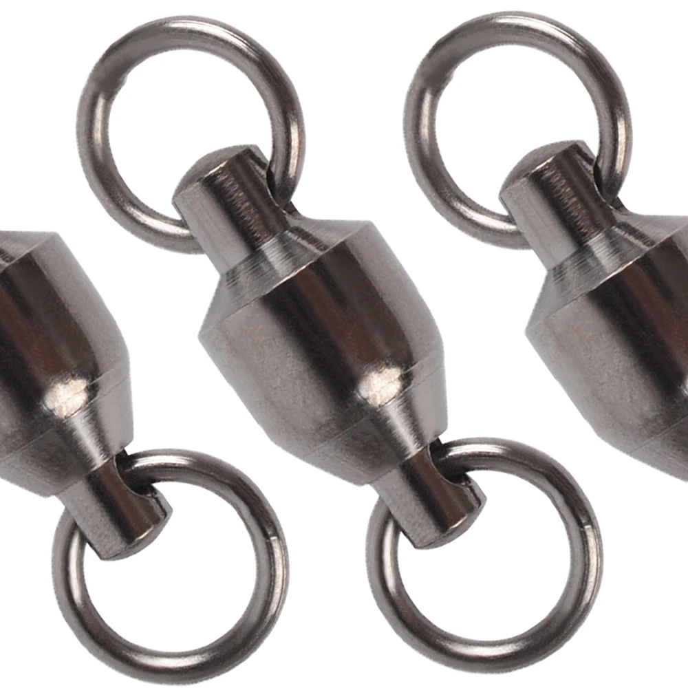 Lot 20 Fishing Ball Bearing Swivel Clips Connector Heavy Duty Sea