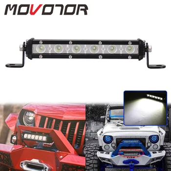 

7" 18W Super Slim Led Auxiliary Light Bars 12V Spot Work Light for Wrangler 4x4 Sleek Led Light Spotlight and Floodlight 1Pcs