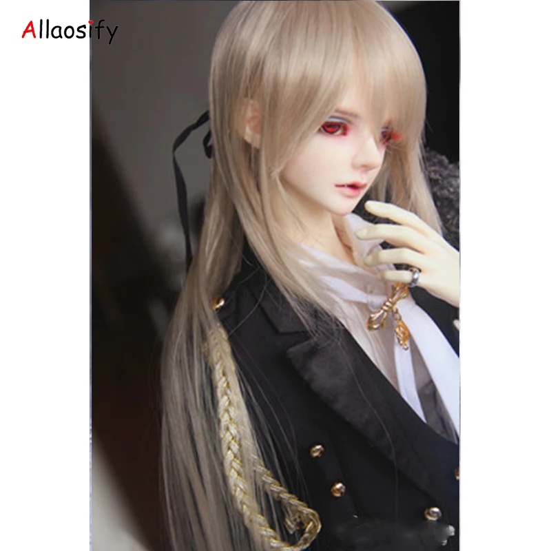 Allaosify BJD парик для 1/3 длинные прямые БЖД волос высокого Температура волокно девушка длинные вьющиеся волосы для кукол