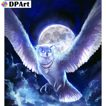 

Diamond Painting Full Square/Round Drill Winged White Owl Strong 5D Daimond Painting Embroidery Crystal Mosaic Rhinestone L136