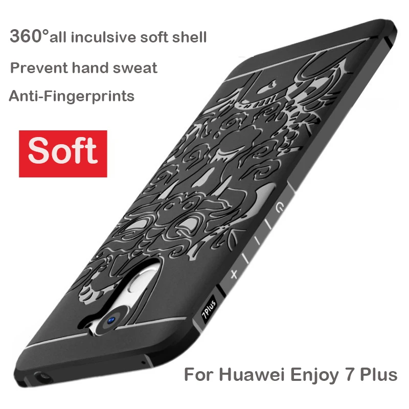 For Huawei Enjoy 7 Plus case Dragon and Business high quality Ultra thin TPU Protector back cover for Enjoy7 |
