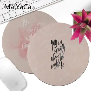 

MaiYaCa Motivational Quotes Word pattern in pink marble Unique Desktop Pad Game Mousepad Computer Gaming mousepad as girl's gift