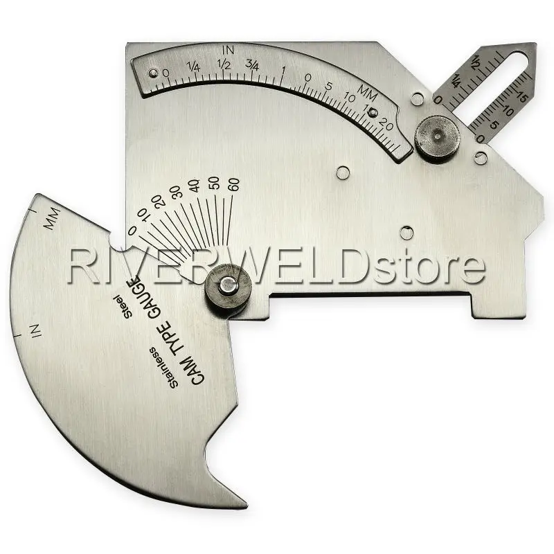 

Mayitr Stainless Steel Welding Gauge Gage C50 Test Ulnar Welder Inspection Bridge Cam Gage Measuring Tool