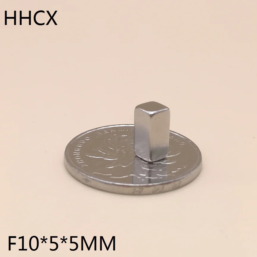 100 шт./лот F 10x5x5 мм N35 Сильный квадратный NdFeB редкоземельный магнит 10*5*5 мм неодимовые магниты 10 мм x 5 мм x 5 мм