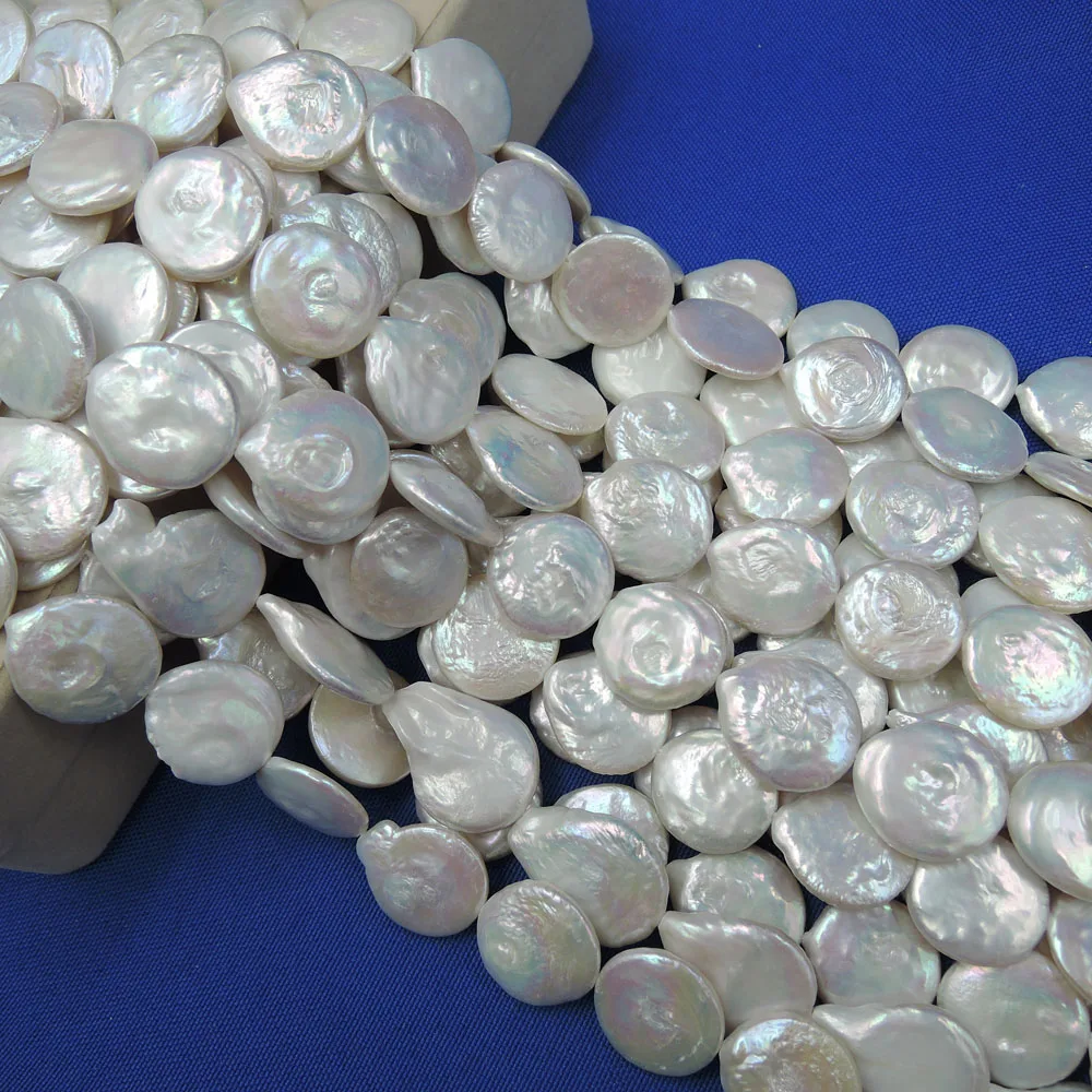 pearl beads, big round coin pearl beads,100% freshwater loose pearl with coin baroque shape-18-20 mm