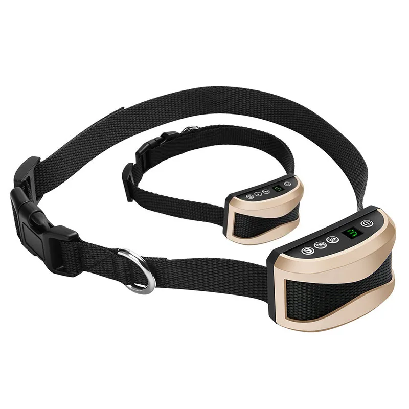 Dog anti barking collar automatic dog training collar New digital display rainproof rechargeable adjustable no bark dog collar