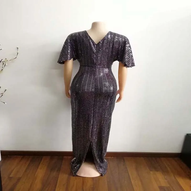 Elegante Vestido de Noite com Lantejoulas 2019