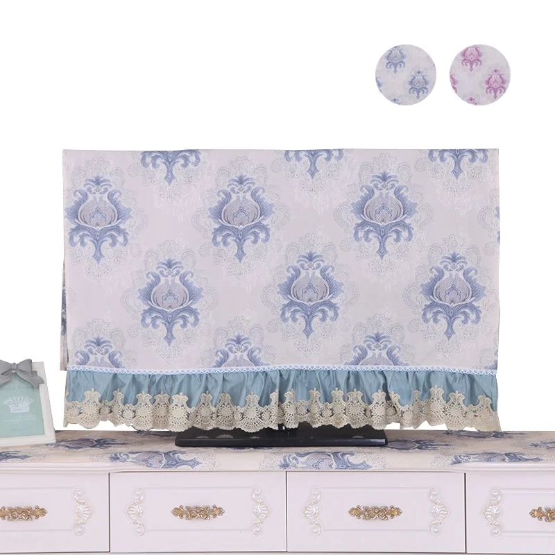 Wall Hanging Television Cover Lace TV Dust Cover Wall Mounted LCD TV