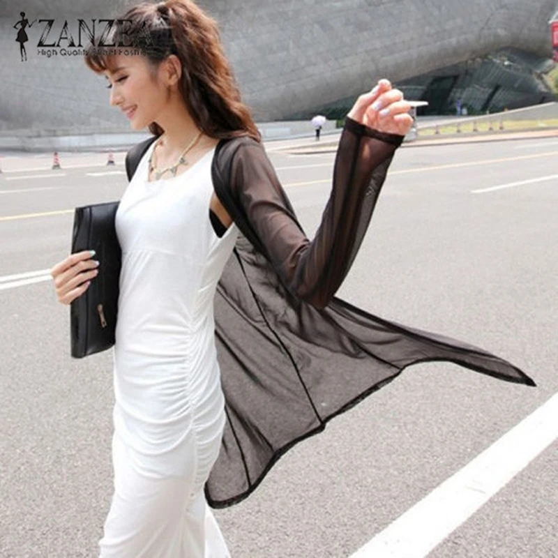 Aliexpress.com : Buy New Arrival 2018 Summer Style Women Casual Loose Long See Through Mesh Tops