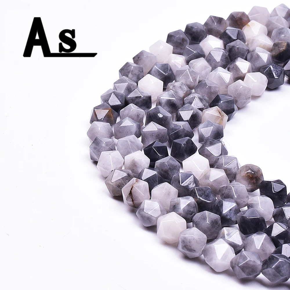 Asingeloo Natural Stone Larvikite Beads Faceted Smoky Quartz Onyx Supplies For Jewelry Making Bracelet | Украшения и аксессуары