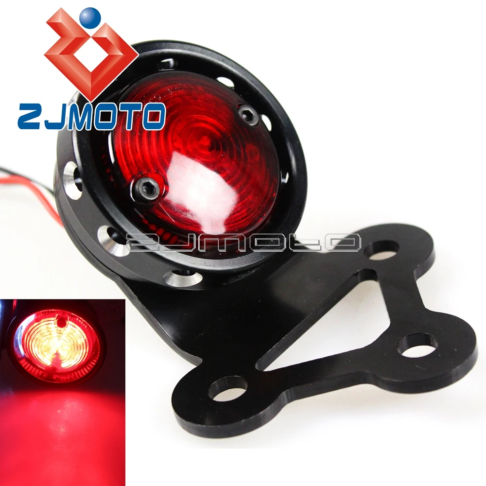 

Old School Motorcycle Tail Light Assembly Red LED Back Light Motor Rear LED Bike Light For XS650 Bobber Cafe Racer