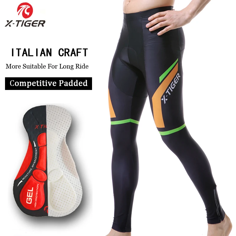 

X-TIGER 100% Lycra Men's Cycling Pants With 5D Gel Padded Cycling Mountian Bicycle Pants Cycling Wear Maillot Ropa Ciclismo