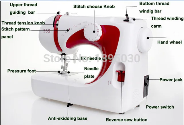 1 шт. многофункциональная 565 электрическая бытовая швейная машина настольная оверкасттинг Толстая