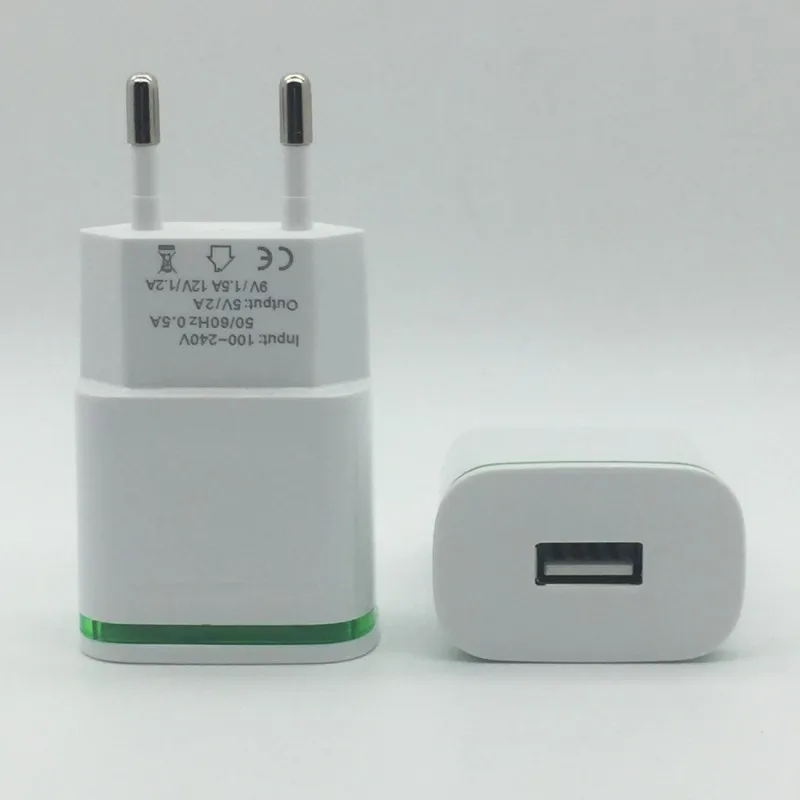 5 шт. ЕС Plug 5V2A Порты usb светодиодный свет USB Wall Зарядное устройство мобильный