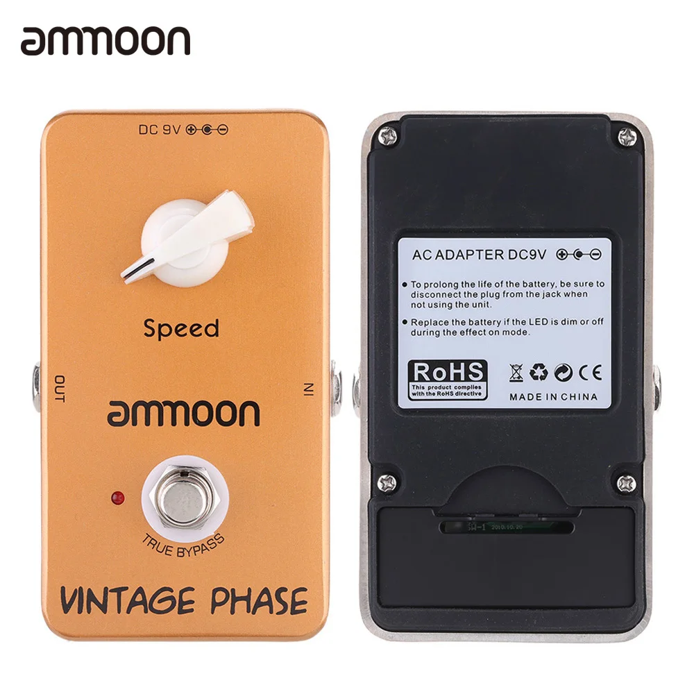 Ammoon AP 03 педаль для гитары винтажная фазовая эффектов электрогитары Phaser True Bypass