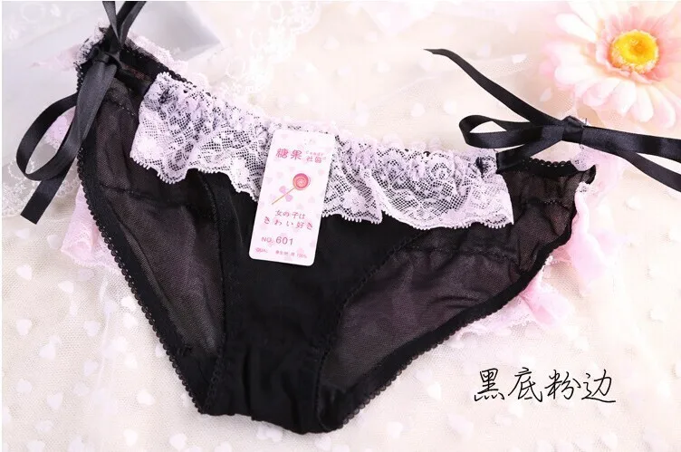 

Free shipping net yarn lace underwear bind sexy ladies Panties appeal Size M L #8150