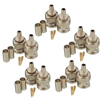 

WSFS Hot 10 Sets 3-Piece BNC Male RG58 Plug Crimp Connectors