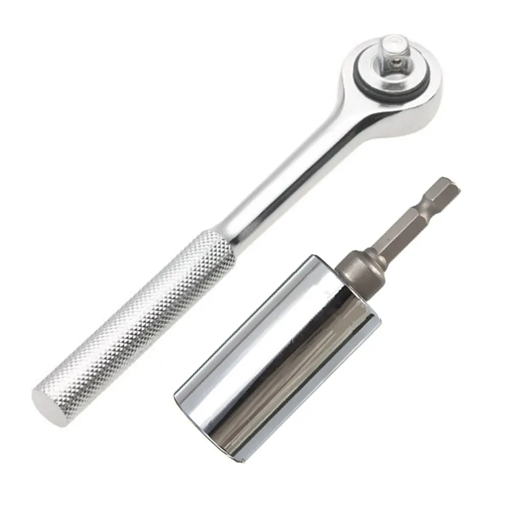

2/3Pcs Wrench Socket Sleeve Self-Adjusting Socket Set with Socket Adapter Wrench Sockets Sleeve Power Drill Ratchet Bushing