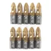 10pcs PH2 Screwdriver Bits 25mm 1/4 inch Shank Titanium Coated Screwdriver Bits Electric Drill Bit For Power Tools ► Photo 3/6
