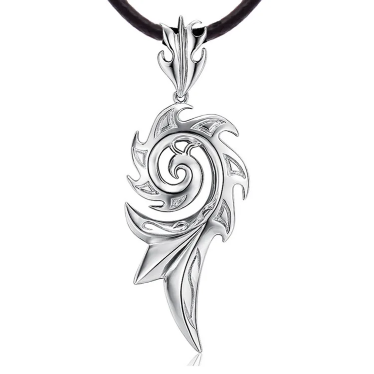 

MDNEN Fashion men's titanium steel necklace twist Phoenix necklace gift wholesale