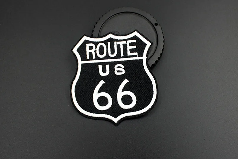 Модный Размер 7,9*7,3 см Route 66 нашивки железные наклейки нашивки на Бейджи для одежды вышитая аппликация для одежды