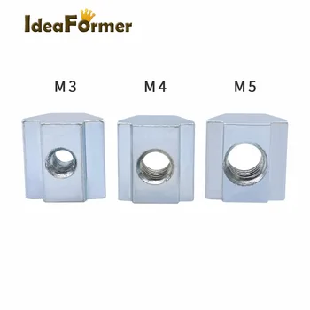 

50pcs / lot T Sliding Nut Lock nuts Nuts M3 M4 M5 for 2020 Aluminum Profile Slot 6 Connector Aluminum Accessor