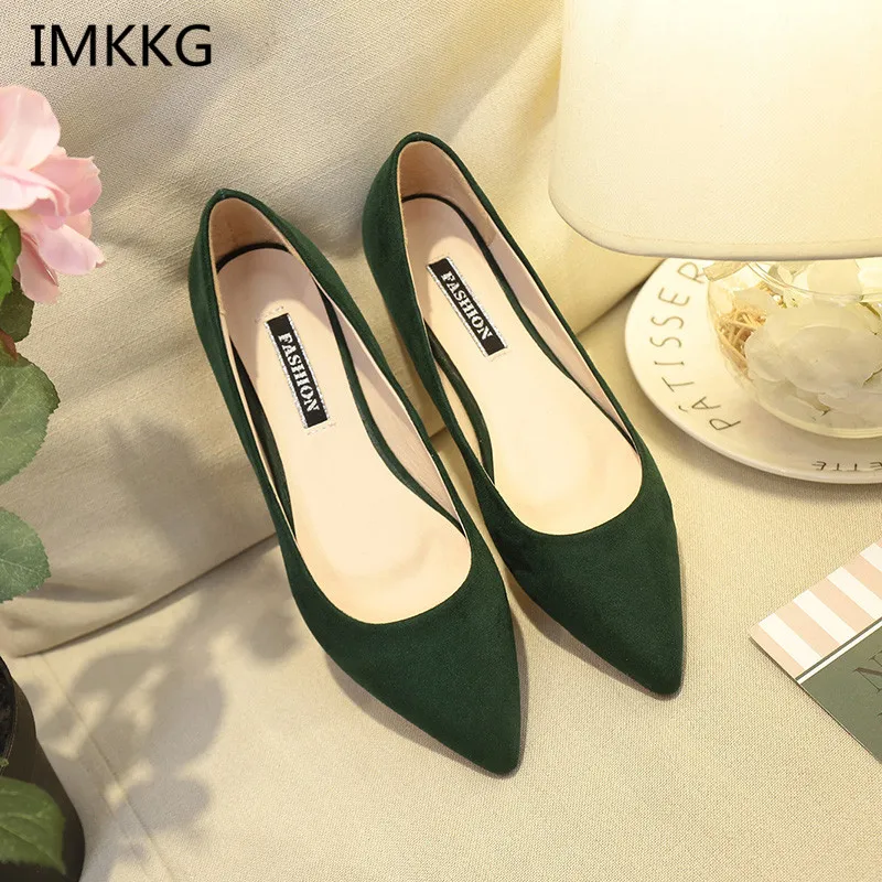 

New Women Suede Flats Fashion High Quality Basic Mixed Colors Pointy Toe Ballerina Ballet Flat Slip On Shoes Q086