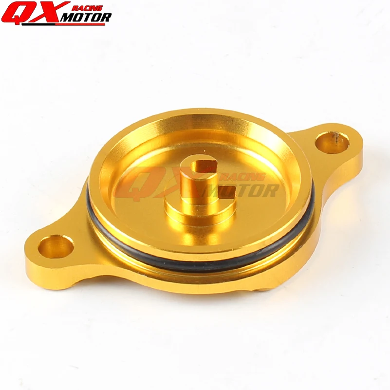 

Motorcycle CNC Engine Oil Filter Cover Cap For RMZ 250 RMZ250 07-16 08 09 10 11 12 13 14 15 RMZ450 05-16 RMX450Z 2010