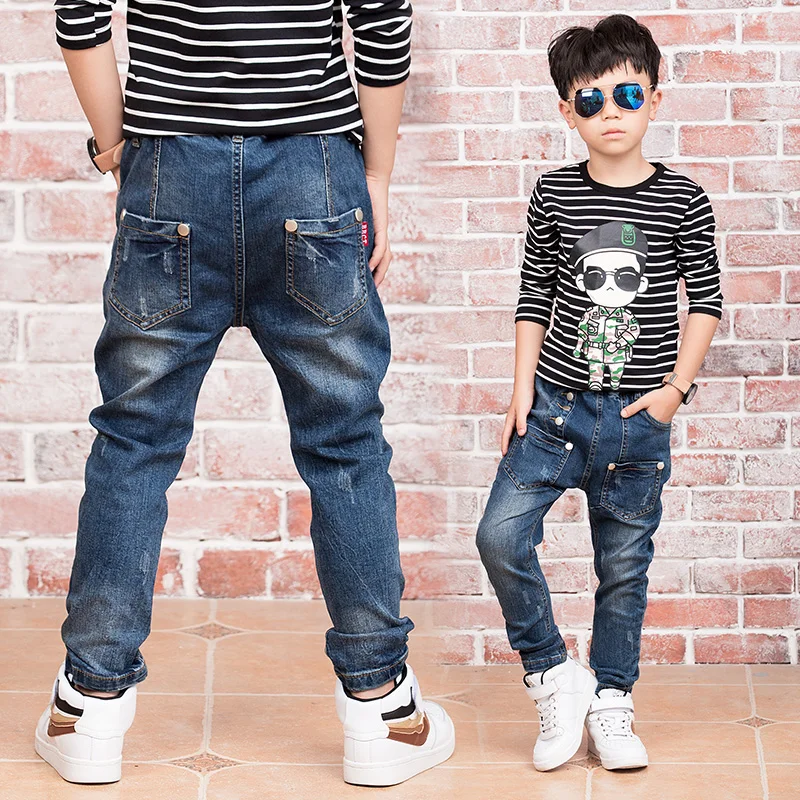 

The New Year , Child jeans spring and autumn trousers skinny pants boys casual all-match elastic jeans children's clothing