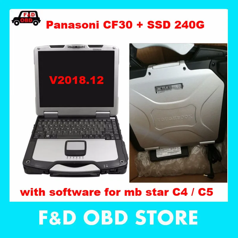 Toughbook Panasoni CF-30 ноутбук 4g с DTSMonaco8+ веди-amo+ Xntry+ DASEPC полное Программное обеспечение установлен в SSD 240g для MB Star C4/C5