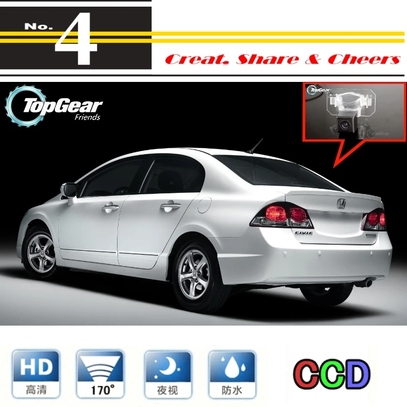 

High Quality Rear View Back Up Waterproof Camera For HONDA Civic 8 MK8 2006~2011 Car Camera For PAL / NTSC / CCD + RCA Connector