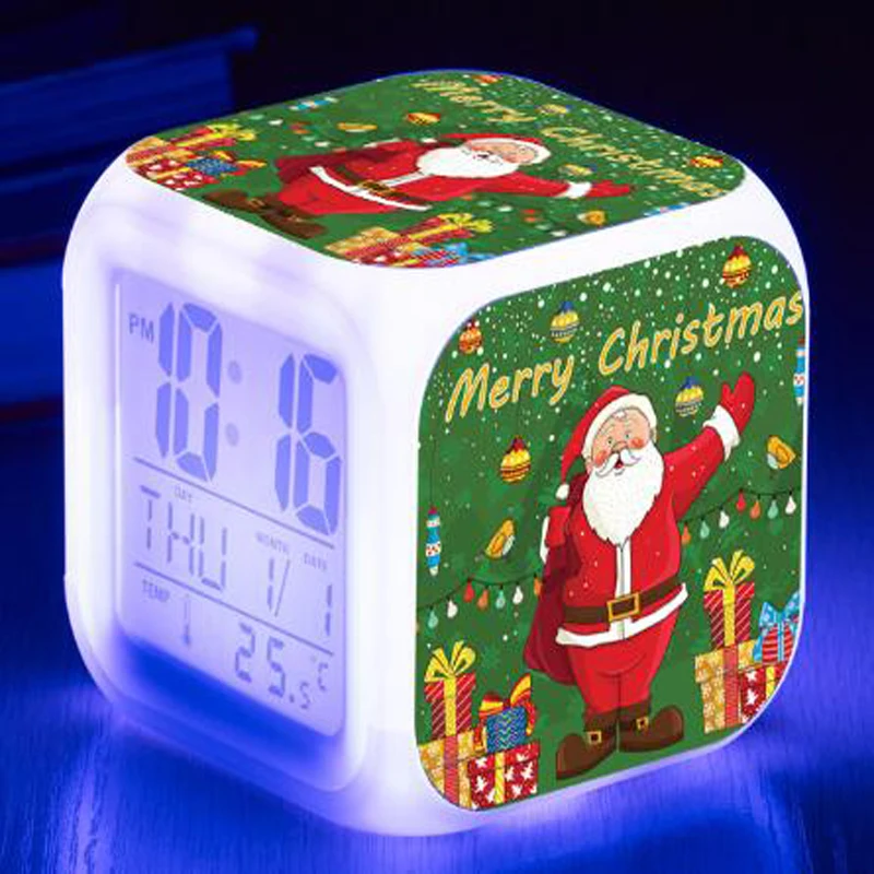 

36 Modes Santa Claus 7 Color changing Flash Lights LED Digital Number Data Lighting Night Christmas day Children Kids Gift