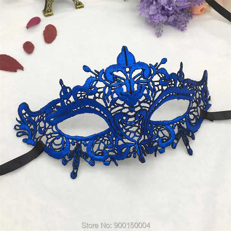 1pc Blue Sexy Lady Lace Mask Eye Mask For Masquerade Party Halloween Party Fancy Drop shipping  (14)